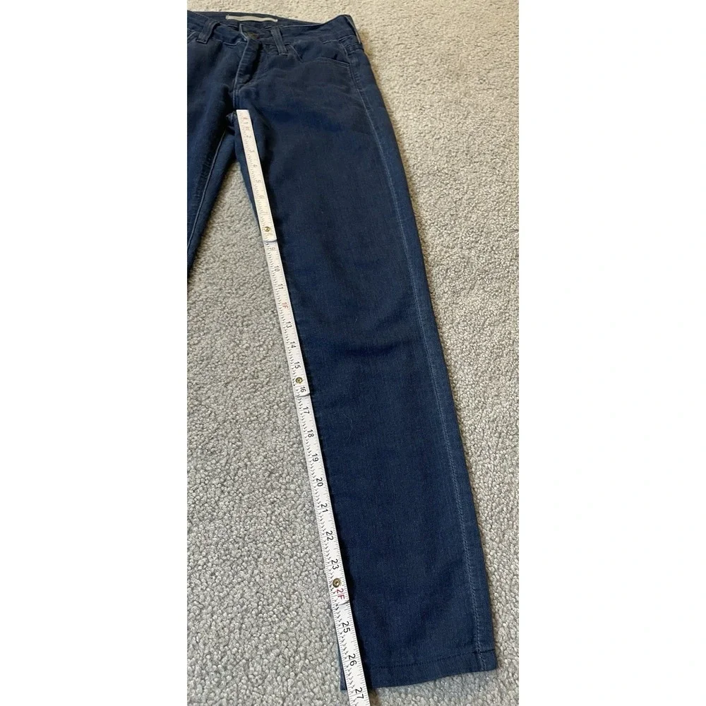 Vince USA Low Rise Skinny Jeans Women's Sz 24 Blue Chambray Slim Fit Rock Grunge